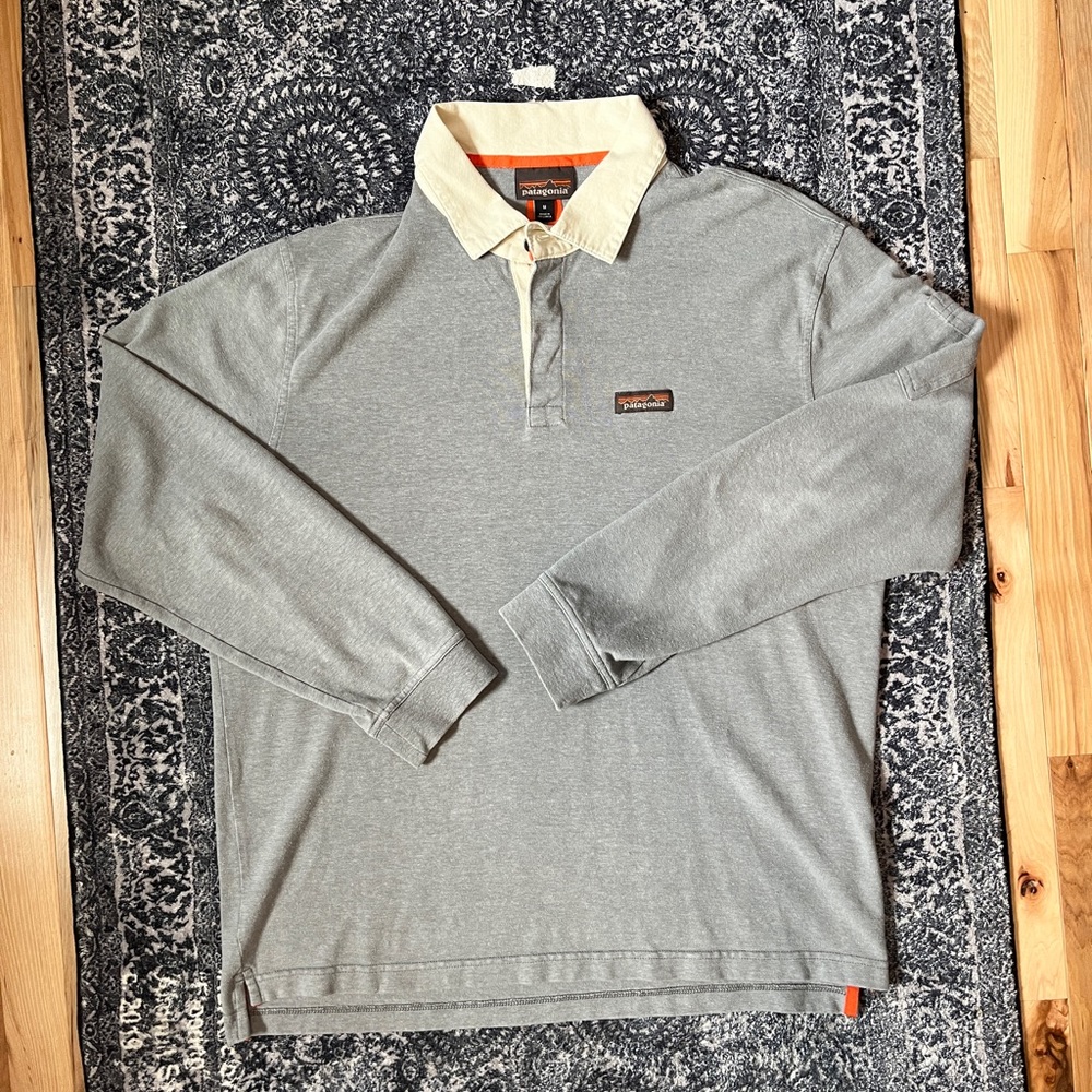 Patagonia Rugby Work Shirt Men’s Medium Hemp/Organic Cotton blend Feather Grey